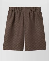 Gucci - Gg Linen Blend Jacquard Tailored Shorts - Lyst