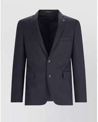 Tagliatore - Tailored Suit With Notch Lapel And Single-Breasted - Lyst