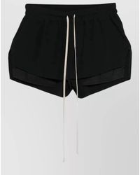 Rick Owens - Layered Hem Drawstring Shorts Dry Clean - Lyst