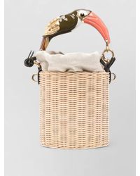 Chloé - Tropicus Bucket Bag Toucan Handle Wicker - Lyst