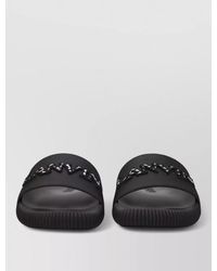 Lanvin - Embellished Logo Slides - Lyst