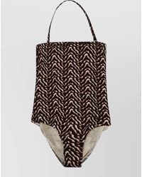 Feel me fab - Ravello Halter Neck One Piece Swimsuit - Lyst