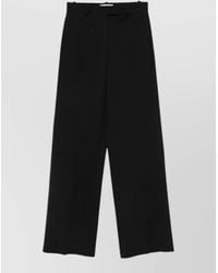Circolo 1901 - Wide Leg Cotton Trousers Belt Loops Pockets - Lyst