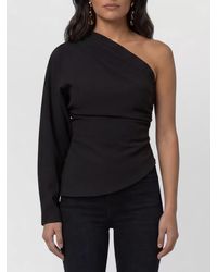 FEDERICA TOSI - One Shoulder Cady Blouse Draped Waist - Lyst