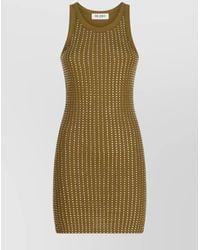 The Attico - Crystal-Embellished Mini Dress - Lyst