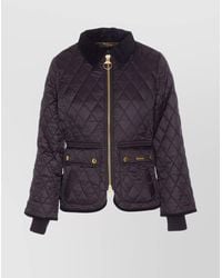 Barbour - Quilted Jacket With Long Sleeves And Pockets - Lyst
