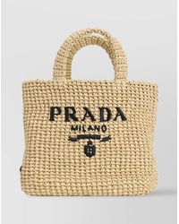 Prada - Small Crochet Tote Bag - Lyst
