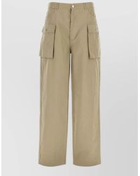 GIMAGUAS - Cotton Cargo Wide-Leg Trousers - Lyst
