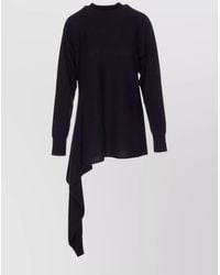 Uma Wang - Cashmere Crewneck Long-Sleeve Wrap Sweatshirt - Lyst