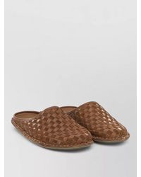 Comme des Garçons - Roma Woven Flat Sole Round Toe Mules - Lyst