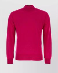 PT Torino - Ribbed Mock Turtleneck Virgin Wool Sweater - Lyst