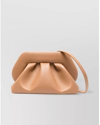 THEMOIRÈ - Ruched Clutch Bag Detachable Shoulder Strap - Lyst