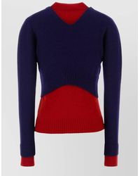Jil Sander - Wool Blend Sweater Layered Crew Neck - Lyst