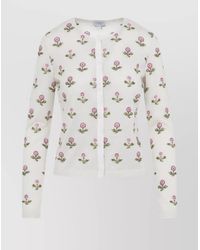 Giambattista Valli - Cashmere Silk Embroidered Floral Knit Cardigan - Lyst
