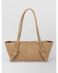 Hereu - Shoulder Bag Rectangular Shape Knotted Handles Straps - Lyst