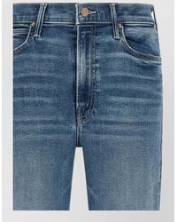 Mother - Kick Flare Mid Rise Distressed Jeans - Lyst