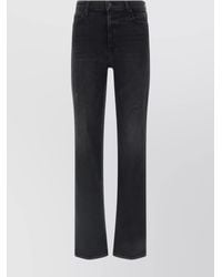 Mother - High-Rise Straight-Leg Denim Trousers - Lyst