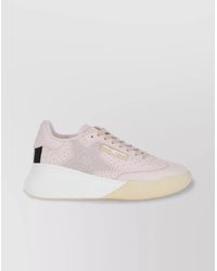 Stella McCartney - Sequin-Embellished Faux-Leather Low-Top Sneakers - Lyst