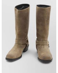 Golden Goose - Leather Calf-Length Biker Boots - Lyst