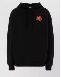KENZO - Cotton Oversized Logo Print Hoodie - Lyst
