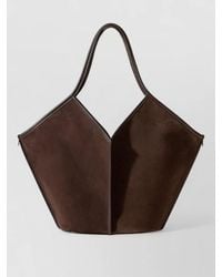 Hereu - Calella Suede Leather Shoulder Tote Bag - Lyst