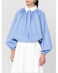 Patou - Balloon-Sleeved Stripe Shirt - Lyst