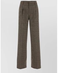 PT Torino - Lola Wool Blend Checked Tailored Trousers - Lyst