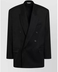 Balenciaga - Tailored Double Breasted Jacket Notch Lapels - Lyst