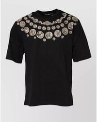 Dolce & Gabbana - Cotton Coin Print Crew Neck T-Shirt - Lyst