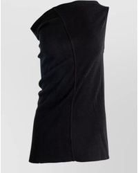 Rick Owens - Cotton Draped One-Shoulder Sleeveless Mini Dress - Lyst