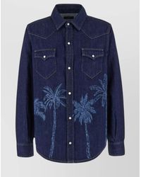 Alanui - Denim Embroidered Loose-Fit Shirt - Lyst