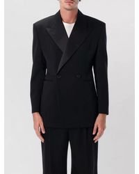 Saint Laurent - Wool Single-Breasted Tuxedo Jacket - Lyst