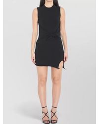 Alexander Wang - Sleeveless Bodycon Mini Dress Knotted Waist - Lyst