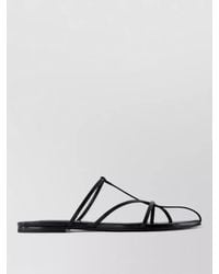 Jil Sander - Leather Sandals Pointed Toe Flat Sole - Lyst