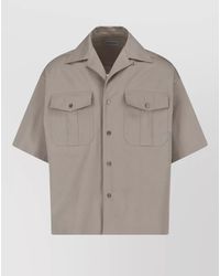 Balenciaga - Cotton Double-Layer Short-Sleeve Shirt - Lyst