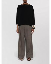 Daniela Gregis - Cotton Boat Neck Sweater Three Quarter Sleeves - Lyst