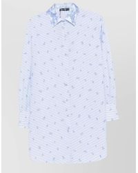 Ermanno Scervino - Cotton Stripe Shirt Dress Long Sleeves - Lyst