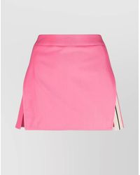 Palm Angels - A-Line Cotton Blend Mini Skirt With Stripe Detailing - Lyst