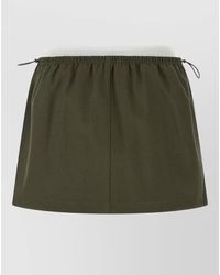 Alexander Wang - Cotton Mid-Rise Drawstring Mini Skirt - Lyst