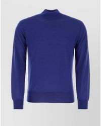 PT Torino - Virgin Wool Ribbed Mock Turtleneck Sweater - Lyst