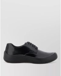 Prada - Leather Lace-Up Sneakers - Lyst