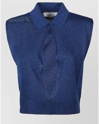 Circus Hotel - Sleeveless Lurex Knit Top Wide Front - Lyst