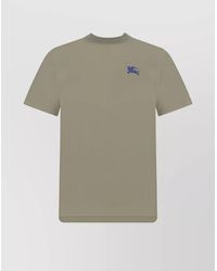 Burberry - Crew Neck Cotton T-Shirt Monochrome Pattern - Lyst