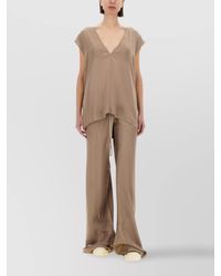 Rick Owens - "Dylan" Oversize V-Neck Cap Sleeve Top - Lyst