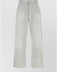 Maison Margiela - Cotton Paint-Splatter Wide-Leg Trousers - Lyst
