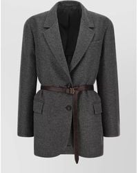 Brunello Cucinelli - Cashmere Virgin Wool Single-Breasted Blazer - Lyst