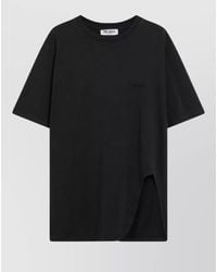 The Attico - Washed Crew Neck T Shirt Asymmetric Hem - Lyst