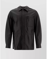 Tagliatore - Collared Front Pocket Long Sleeves Smooth Finish - Lyst