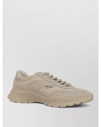 Prada - Lace Up Low Top Sneakers Rubber Sole - Lyst