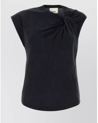 Isabel Marant - Cotton Asymmetric Knot-Detail Sleeveless Top - Lyst